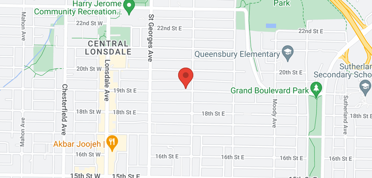 map of 1 254 E 19TH STREET
